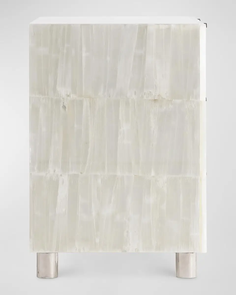 Bernhardt Interiors Salka Selenite 3-Drawer Nightstand | Thumbnail 3 Bernhardt Interiors Salka Selenite 3-Drawer Nightstand | Thumbnail 3