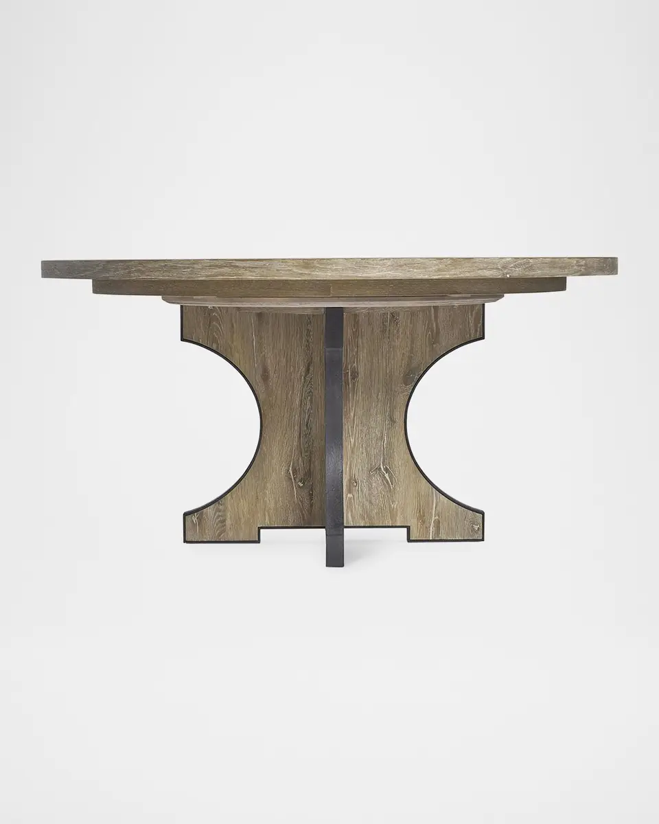 Bernhardt Tribeca 60" Round Dining Table with 1 Leaf | Thumbnail 2