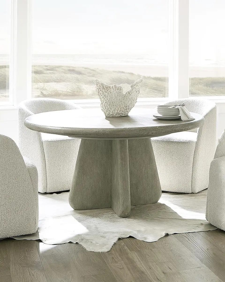 Bernhardt Arcadia 60" Round Dining Table with Leaf | Thumbnail 4 Bernhardt Arcadia 60" Round Dining Table with Leaf | Thumbnail 4