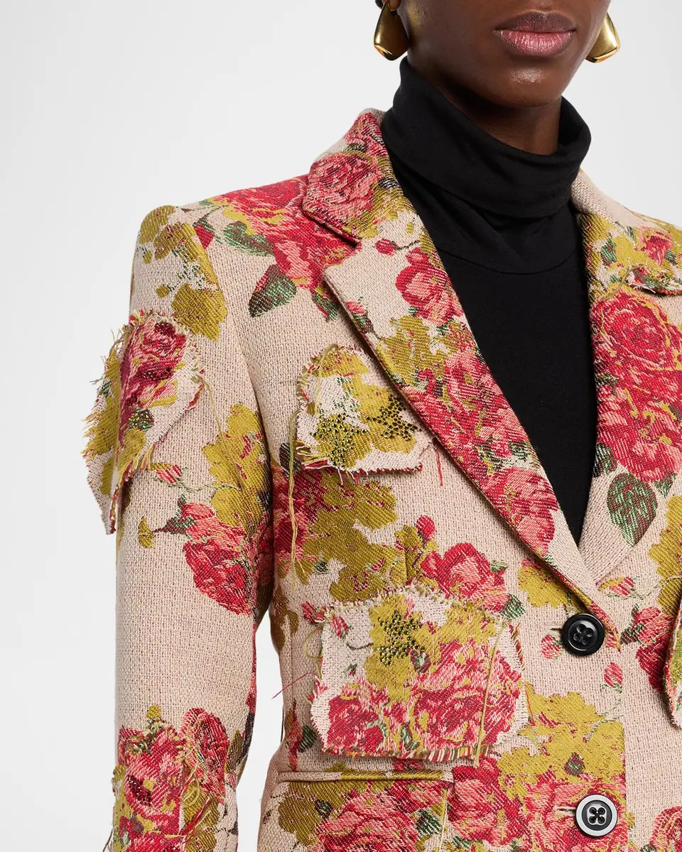Libertine Lizzy Bennett Patched Floral Brocade Single-Breasted Jacket | Thumbnail 5