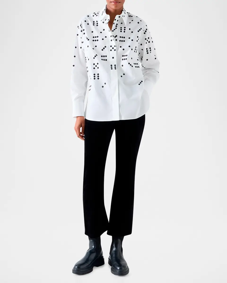 Akris punto Dice Print Poplin Cotton Shirt | Thumbnail 2 Akris punto Dice Print Poplin Cotton Shirt | Thumbnail 2