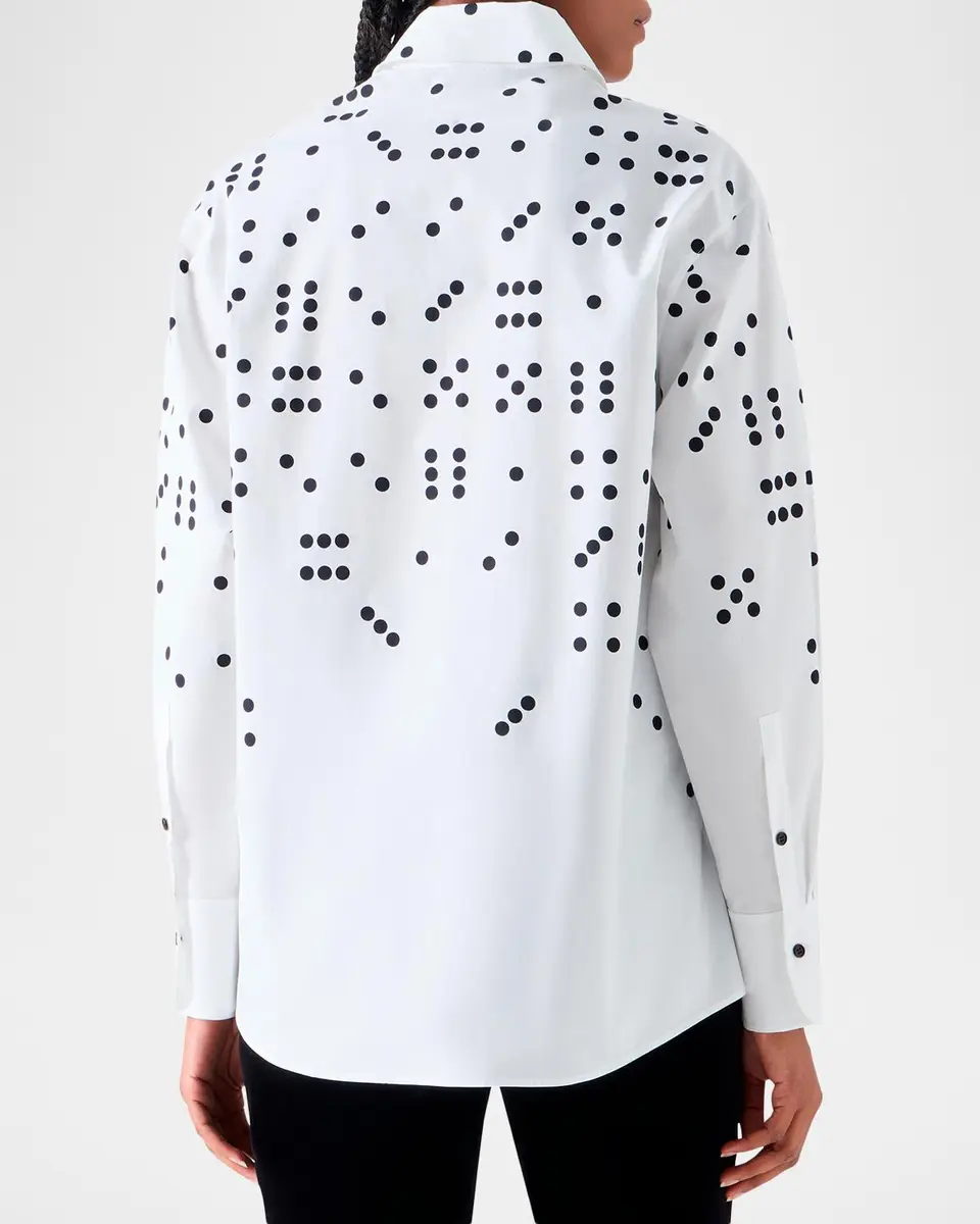 Akris punto Dice Print Poplin Cotton Shirt | Thumbnail 3 Akris punto Dice Print Poplin Cotton Shirt | Thumbnail 3