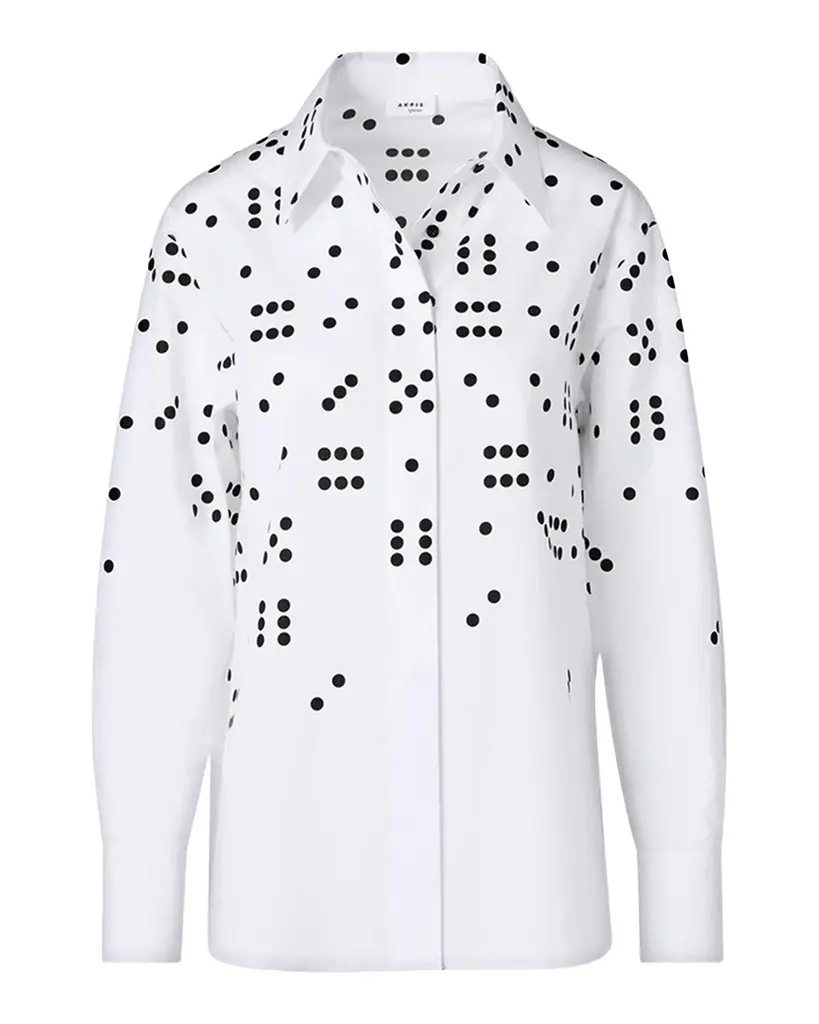 Akris punto Dice Print Poplin Cotton Shirt