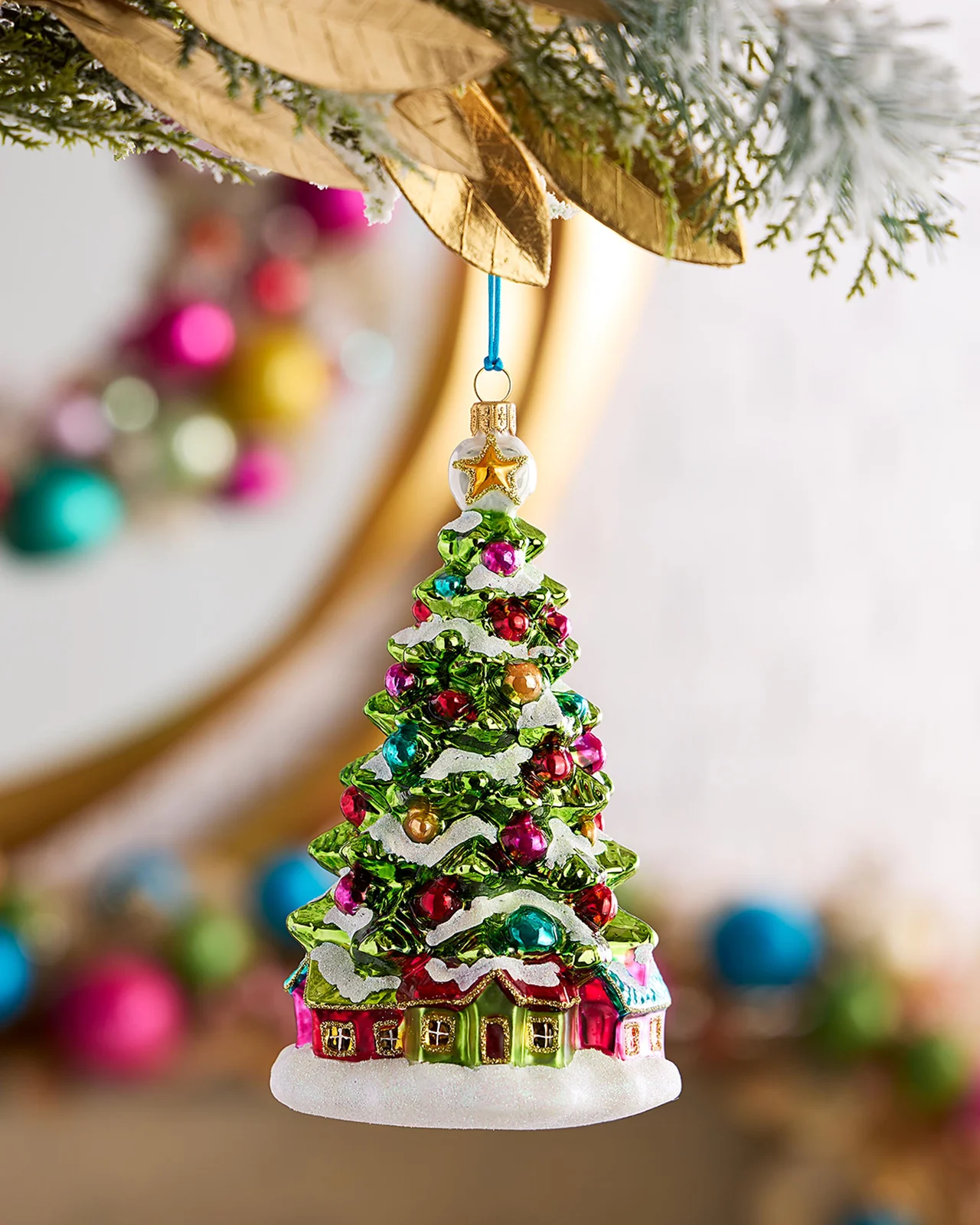Exclusive Tree with Little Houses Christmas Ornament