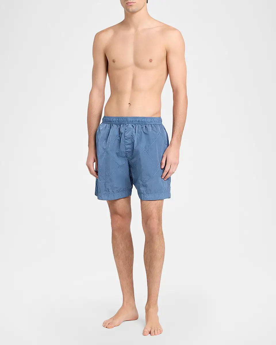 Bottega Veneta Men's Intrecciato Crinkled Swim Shorts | Thumbnail 2 Bottega Veneta Men's Intrecciato Crinkled Swim Shorts | Thumbnail 2