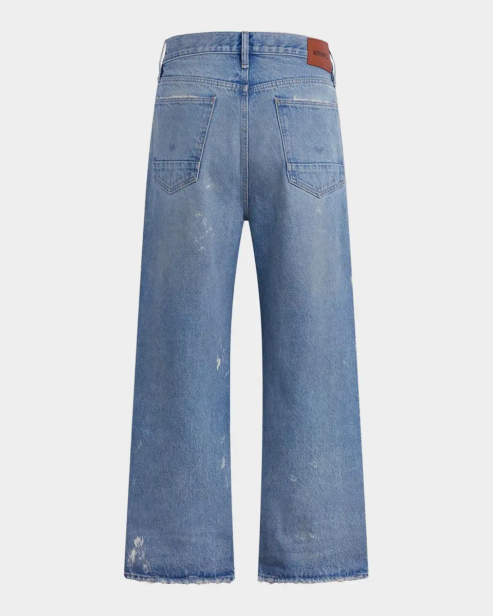 Hudson Men's Luca Splatter Denim Wide-Leg Jeans | Thumbnail 6