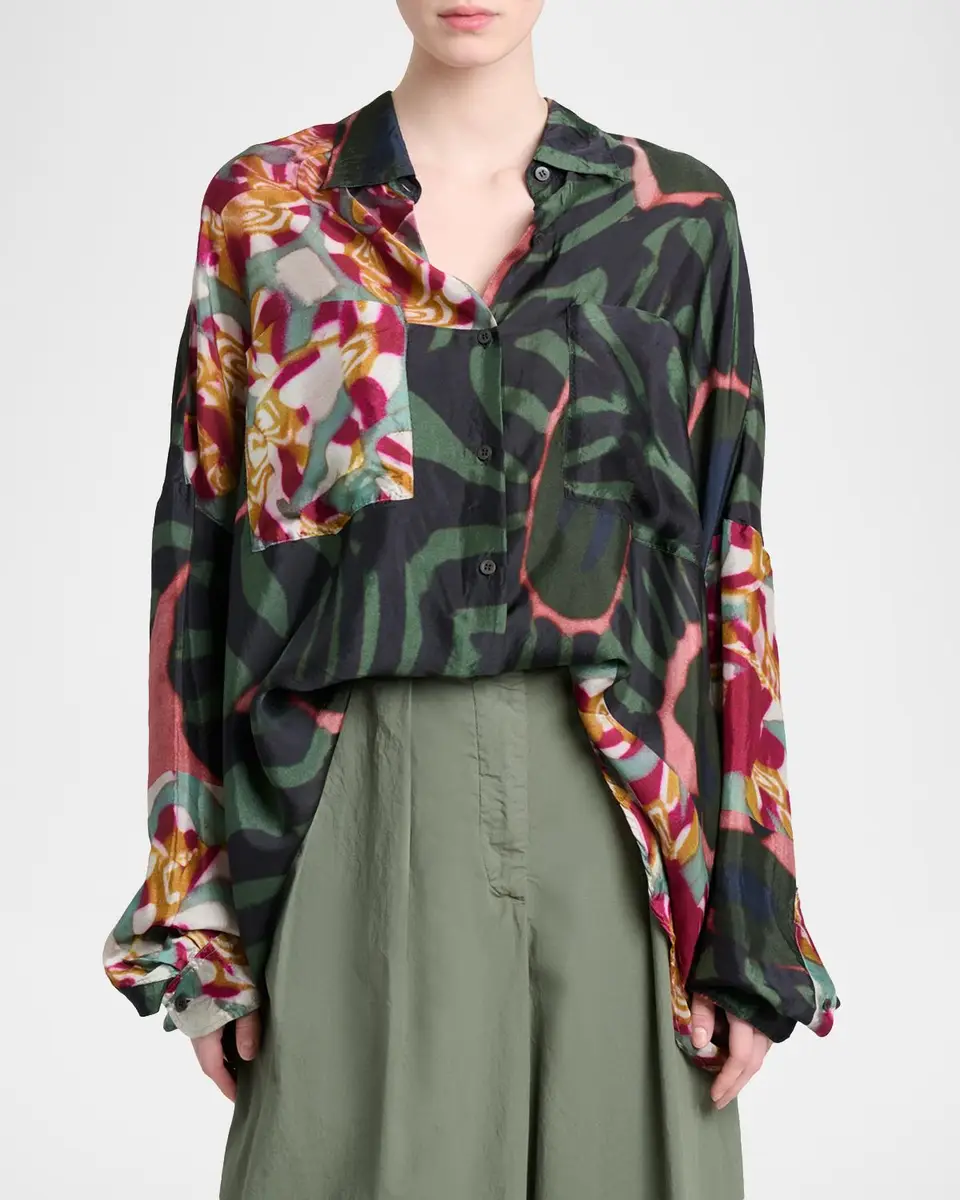 Dries Van Noten Casia Bis Relaxed Button-Down Shirt | Thumbnail 4 Dries Van Noten Casia Bis Relaxed Button-Down Shirt | Thumbnail 4