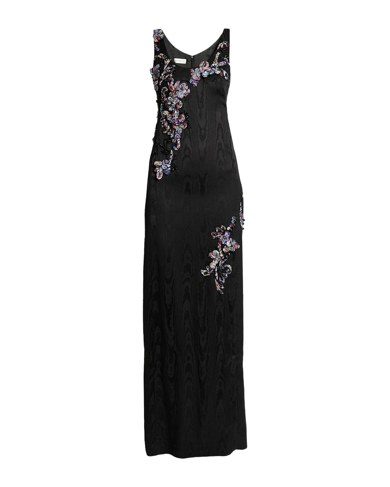 Sleeveless Embroidered Faille Column Gown Sleeveless Embroidered Faille Column Gown