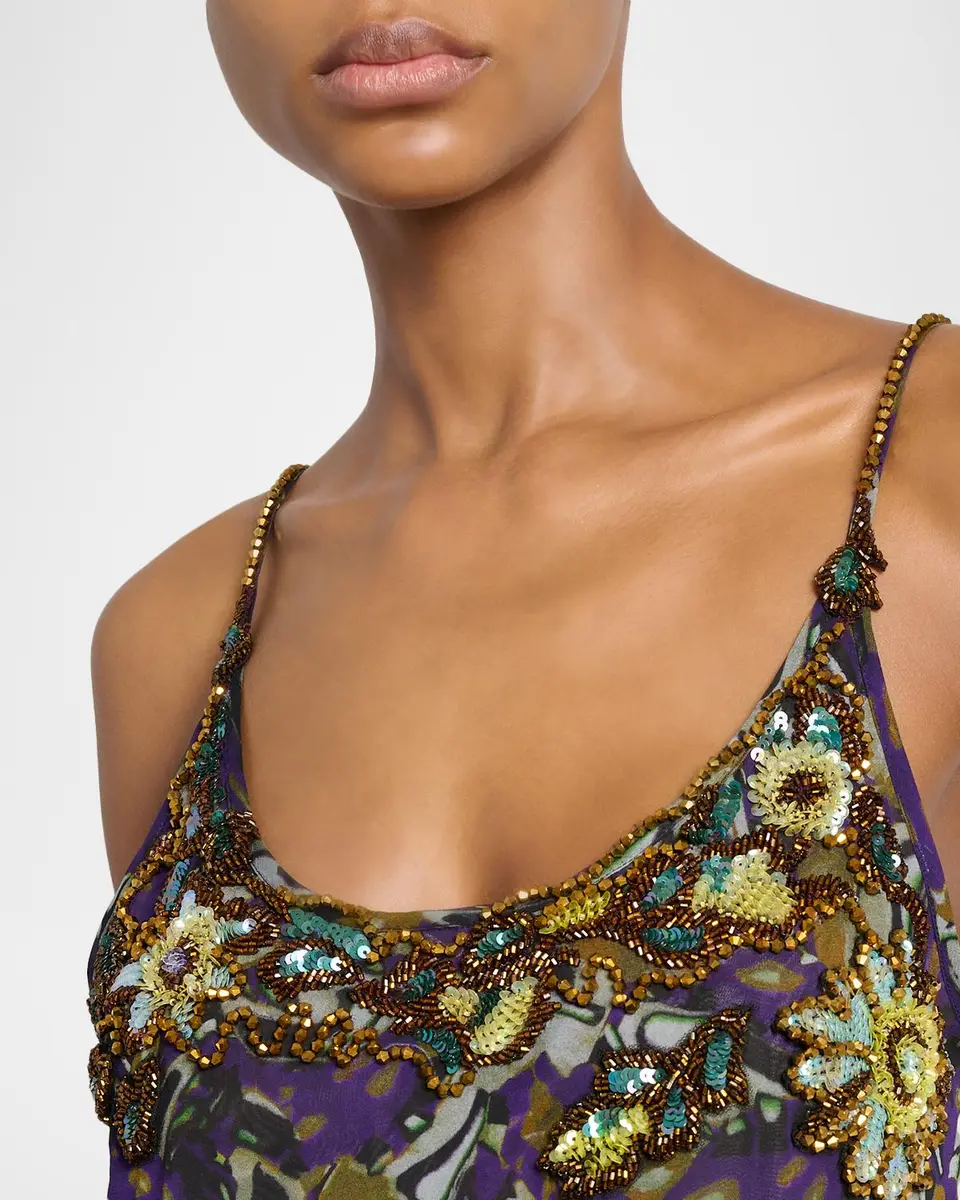 Dries Van Noten Dibelle Embellished Paneled Midi Slip Dress | Thumbnail 5 Dries Van Noten Dibelle Embellished Paneled Midi Slip Dress | Thumbnail 5
