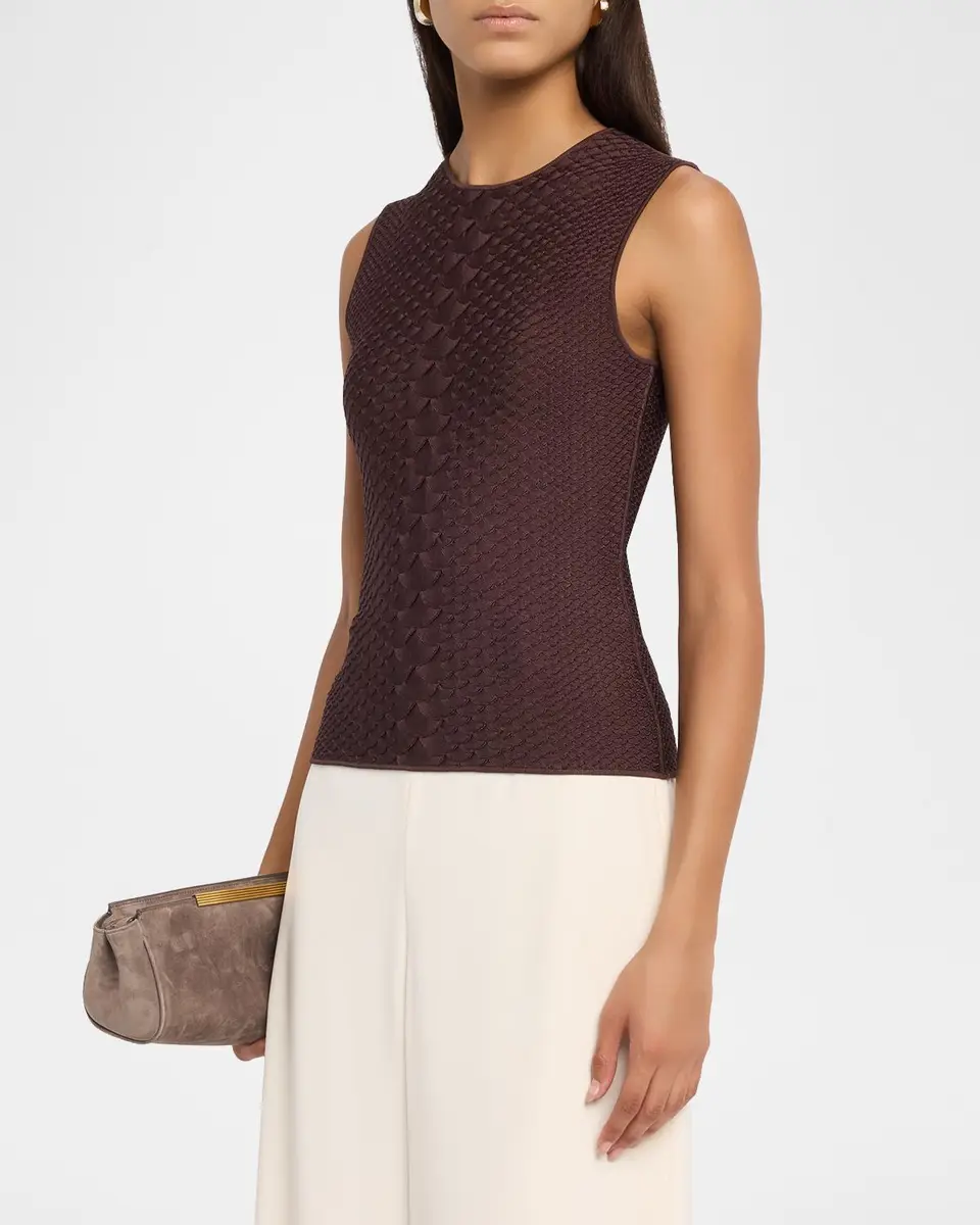 Adam Lippes Divya Textured Knit Tank Top | Thumbnail 4 Adam Lippes Divya Textured Knit Tank Top | Thumbnail 4