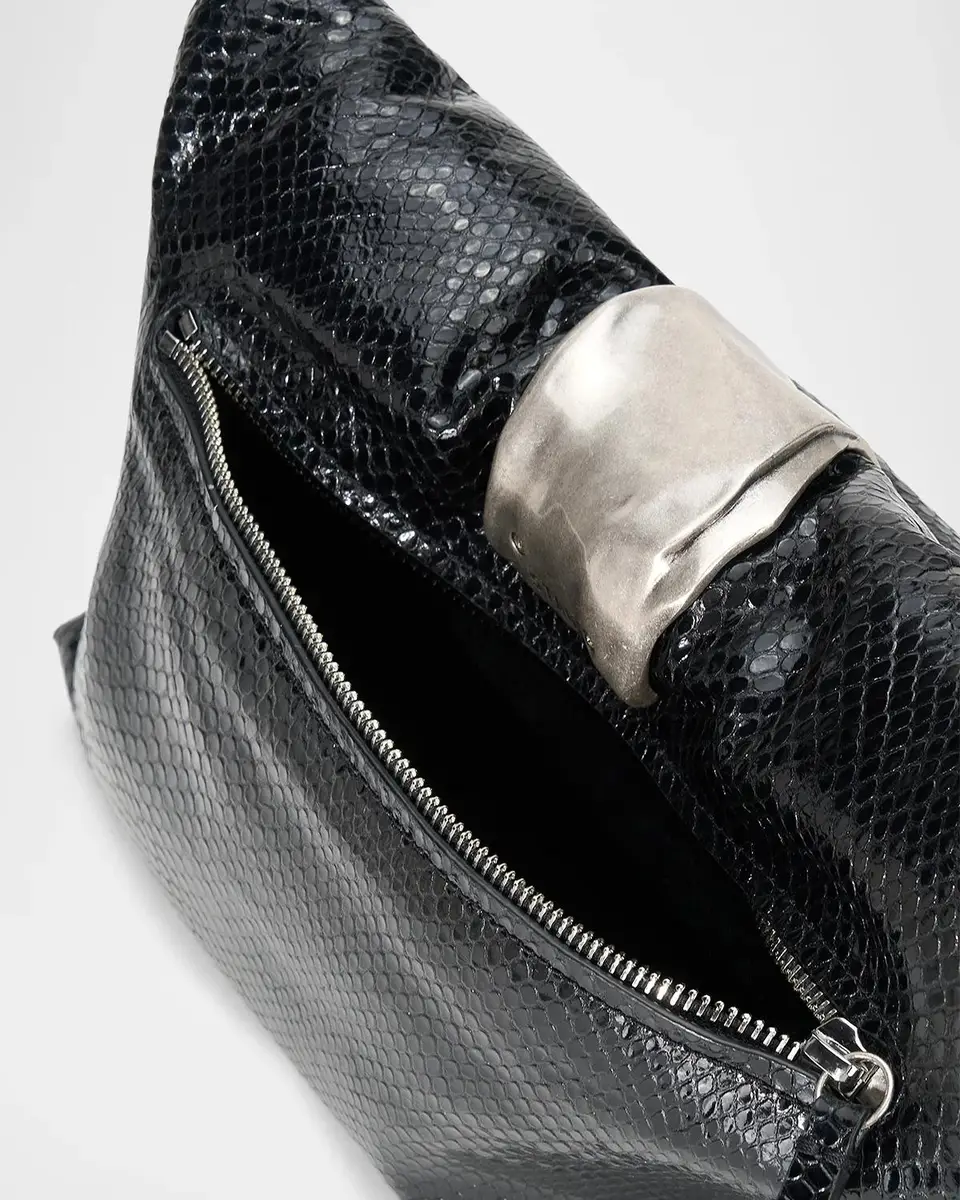 Staud Cuff Snake-Embossed Leather Clutch | Thumbnail 3