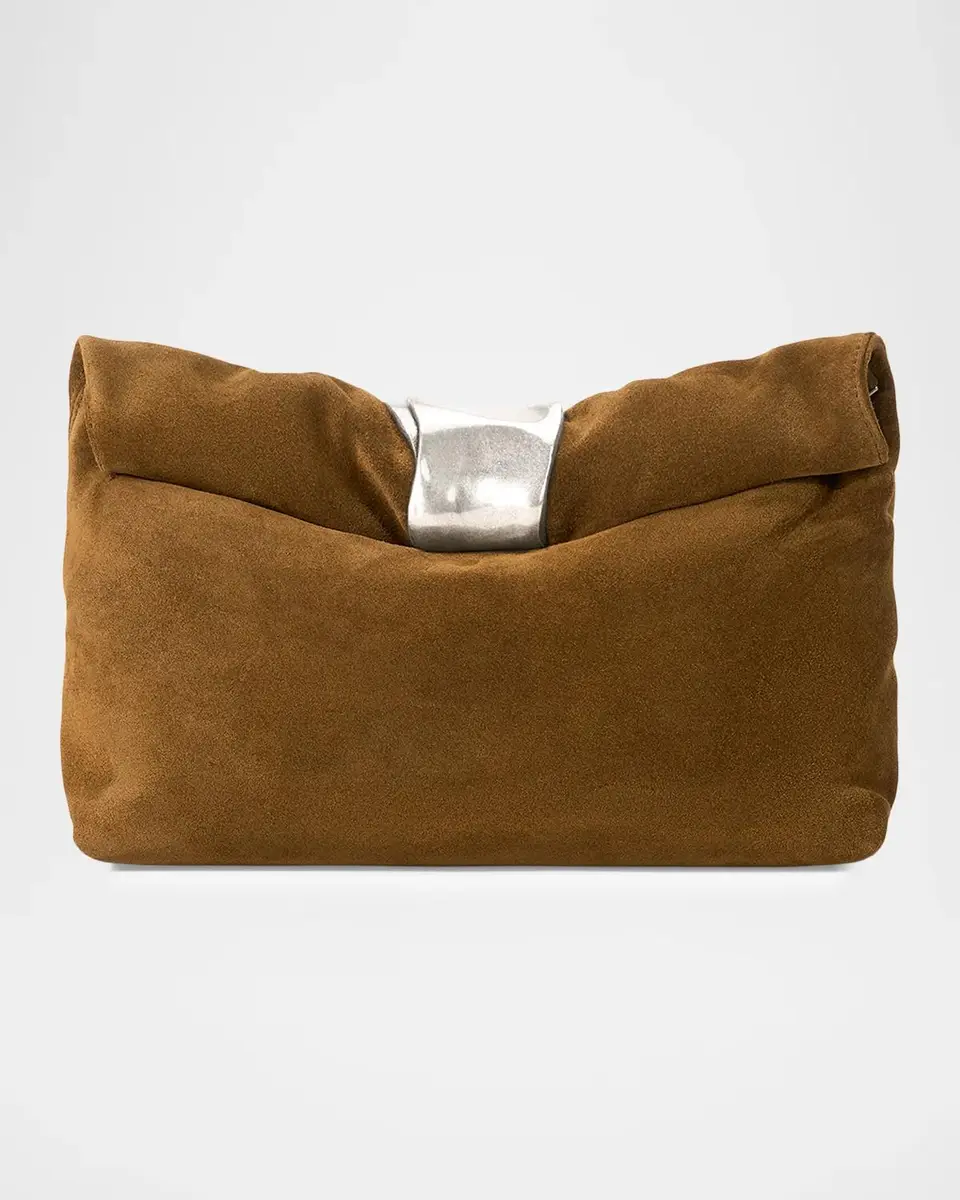 Staud Cuff Suede Clutch | Thumbnail 4 Staud Cuff Suede Clutch | Thumbnail 4