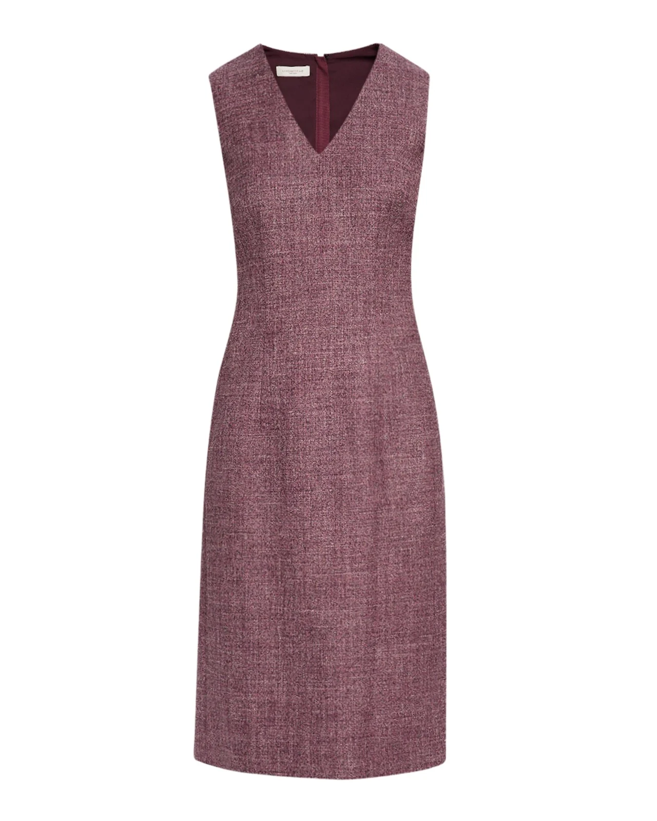 Lafayette 148 New York Sleeveless Wool Mouline Knee-Length Dress