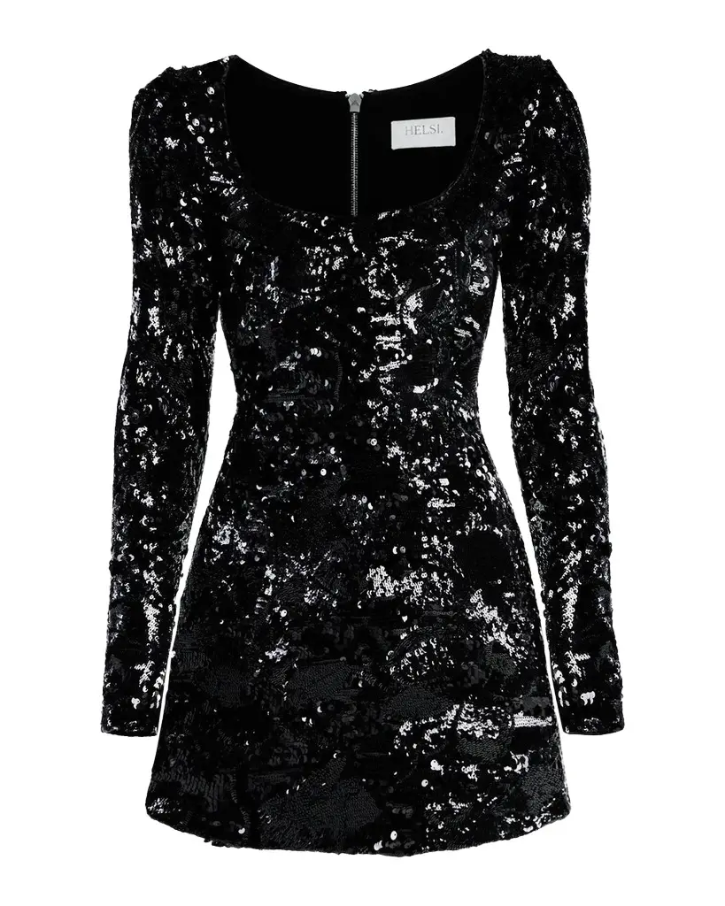 HELSI Lillian Floral Sequin A-Line Mini Dress
