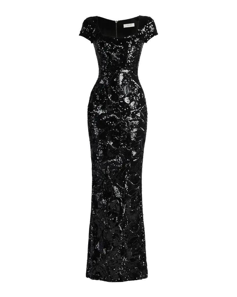 HELSI Danny Floral Sequin Column Gown