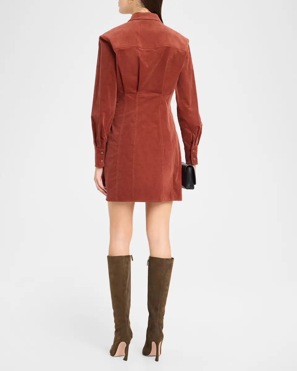 Veronica Beard Evren Corduroy Mini Shirtdress | Thumbnail 3 Veronica Beard Evren Corduroy Mini Shirtdress | Thumbnail 3