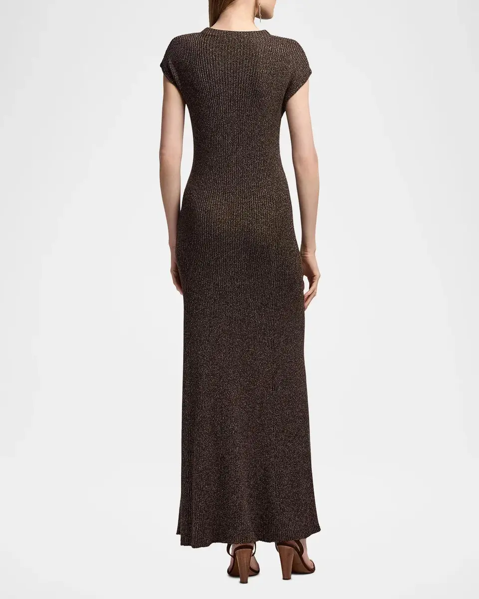 Ralph Lauren Collection Windi Silk-Blend Mouliné Day Dress | Thumbnail 3 Ralph Lauren Collection Windi Silk-Blend Mouliné Day Dress | Thumbnail 3