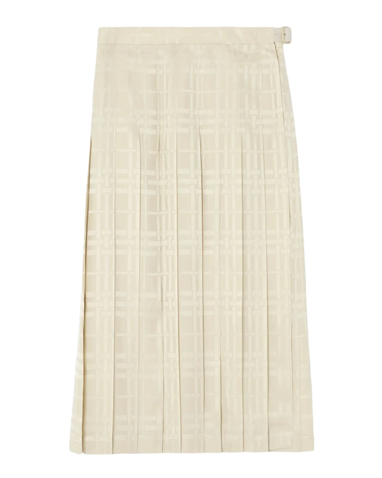 Annalie Jacquard-Check Silk Midi Skirt Annalie Jacquard-Check Silk Midi Skirt