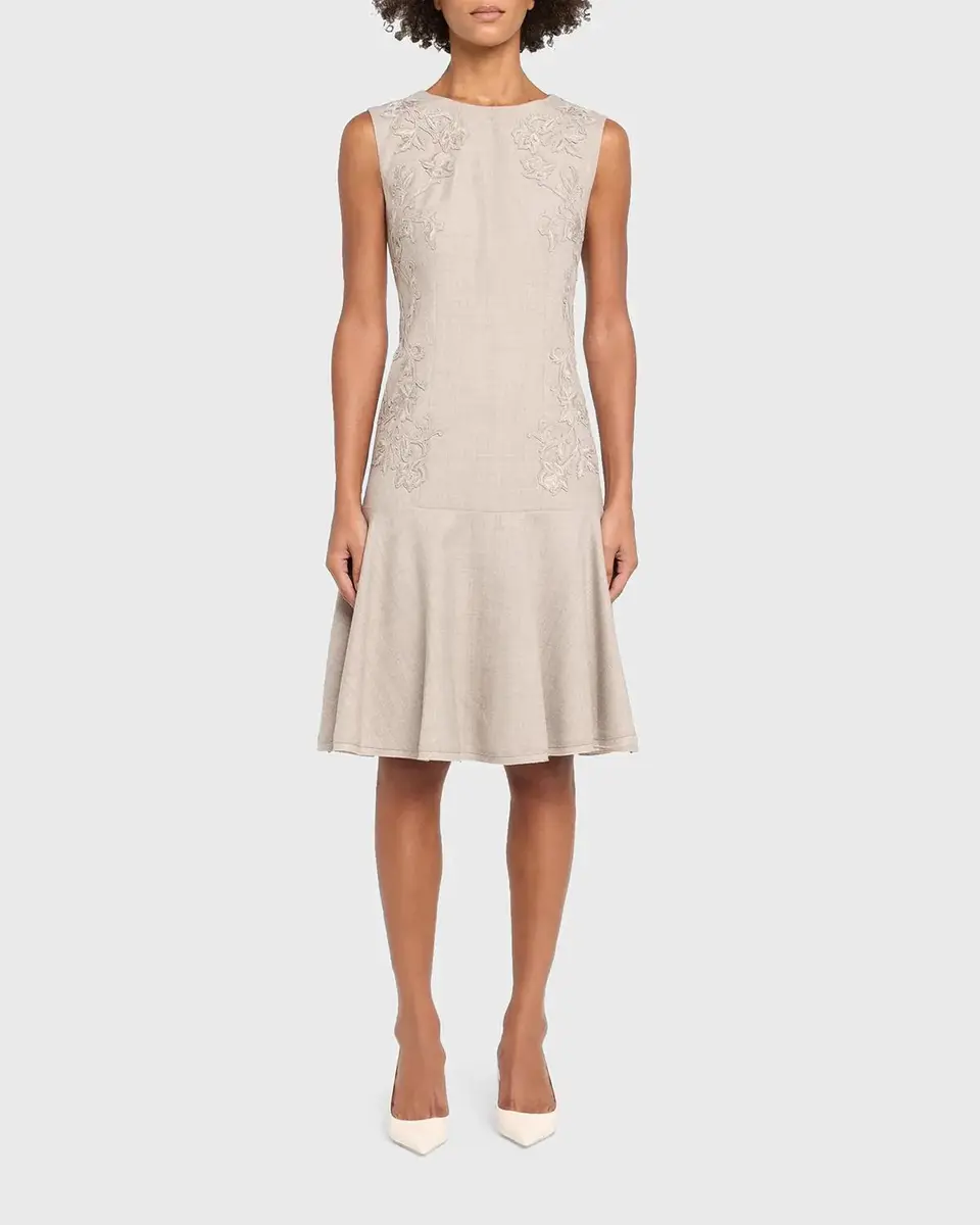 Kobi Halperin Tate Wool Drop-Waist Knee-Length Dress | Thumbnail 2 Kobi Halperin Tate Wool Drop-Waist Knee-Length Dress | Thumbnail 2