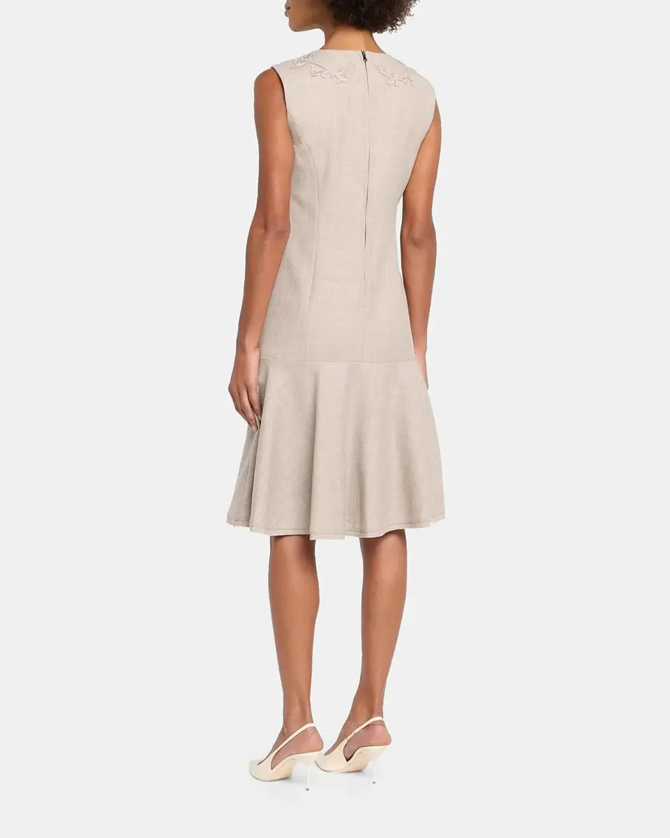 Kobi Halperin Tate Wool Drop-Waist Knee-Length Dress | Thumbnail 3 Kobi Halperin Tate Wool Drop-Waist Knee-Length Dress | Thumbnail 3