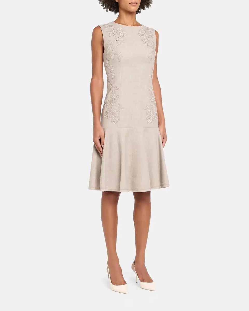 Kobi Halperin Tate Wool Drop-Waist Knee-Length Dress | Thumbnail 4 Kobi Halperin Tate Wool Drop-Waist Knee-Length Dress | Thumbnail 4
