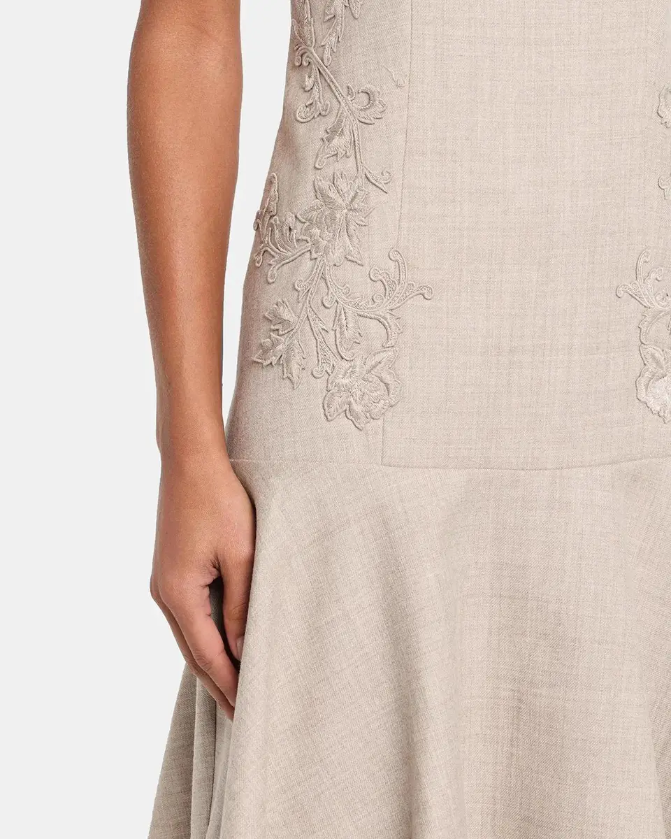 Kobi Halperin Tate Wool Drop-Waist Knee-Length Dress | Thumbnail 5 Kobi Halperin Tate Wool Drop-Waist Knee-Length Dress | Thumbnail 5