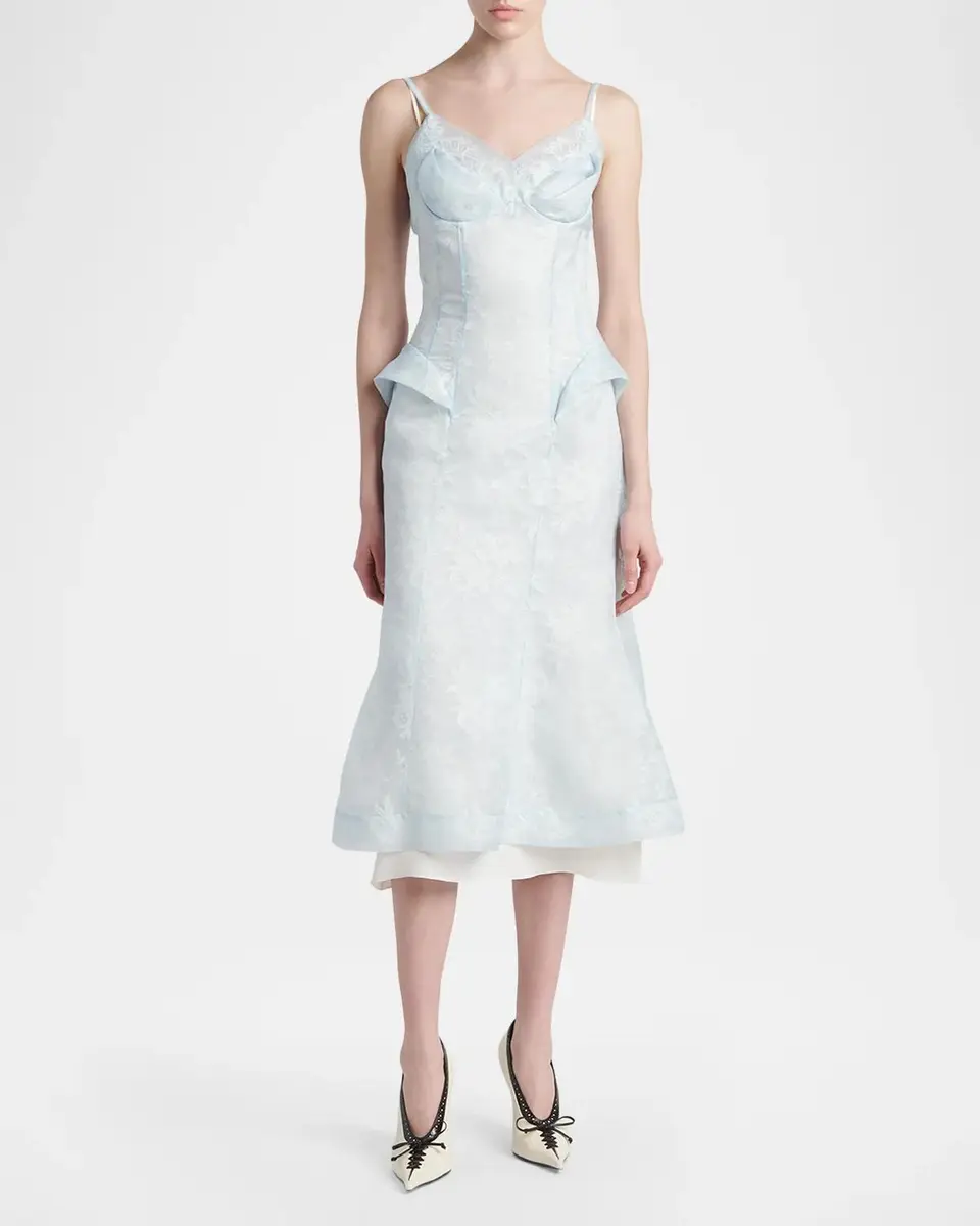 Alexander McQueen Peplum Silk Lace Cocktail Dress | Thumbnail 2 Alexander McQueen Peplum Silk Lace Cocktail Dress | Thumbnail 2