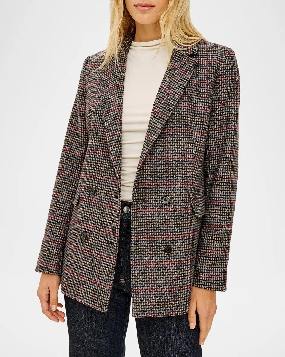 RAILS Jac Houndstooth Double-Breasted Blazer | Thumbnail 4 RAILS Jac Houndstooth Double-Breasted Blazer | Thumbnail 4