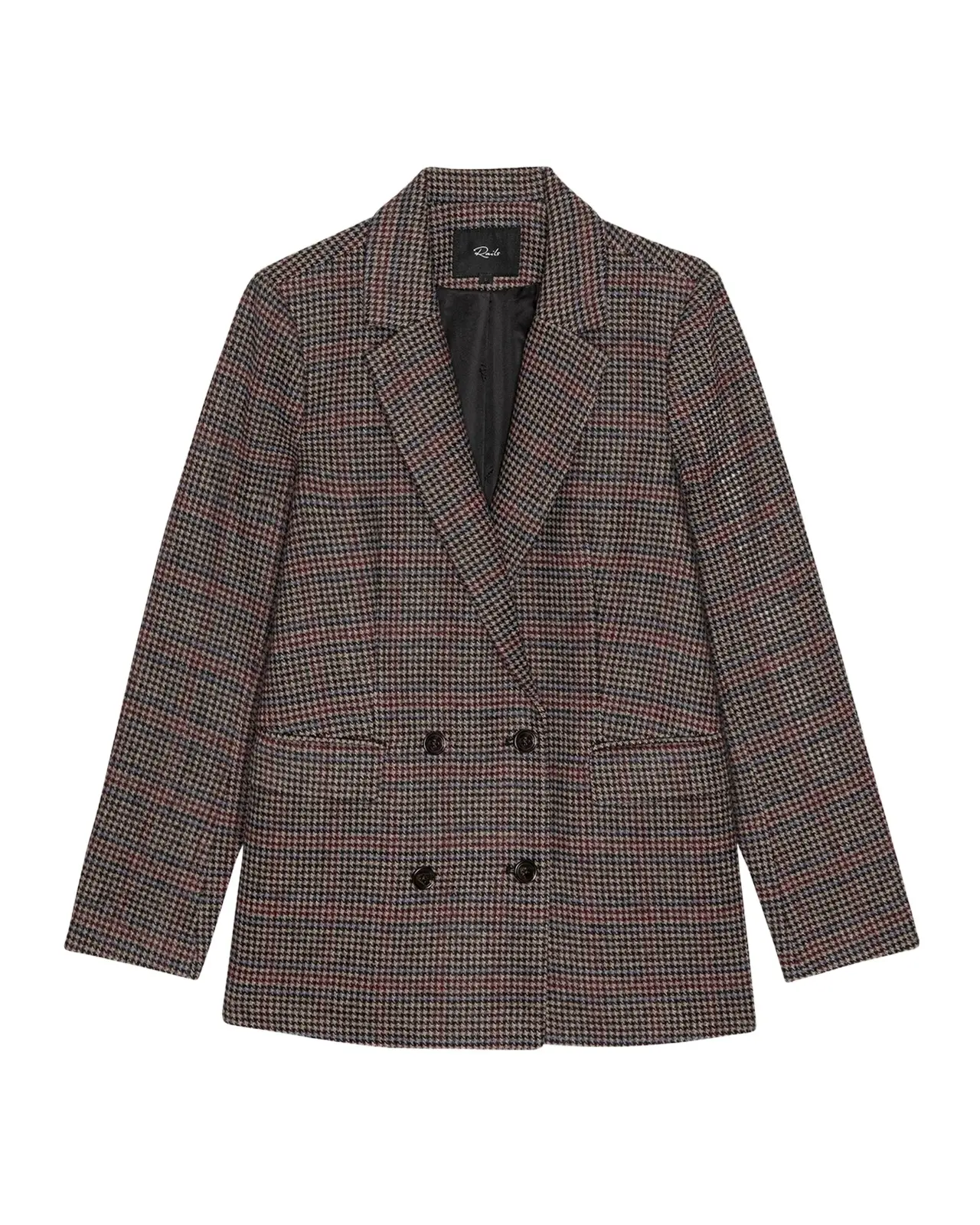 Jac Houndstooth Double-Breasted Blazer Jac Houndstooth Double-Breasted Blazer