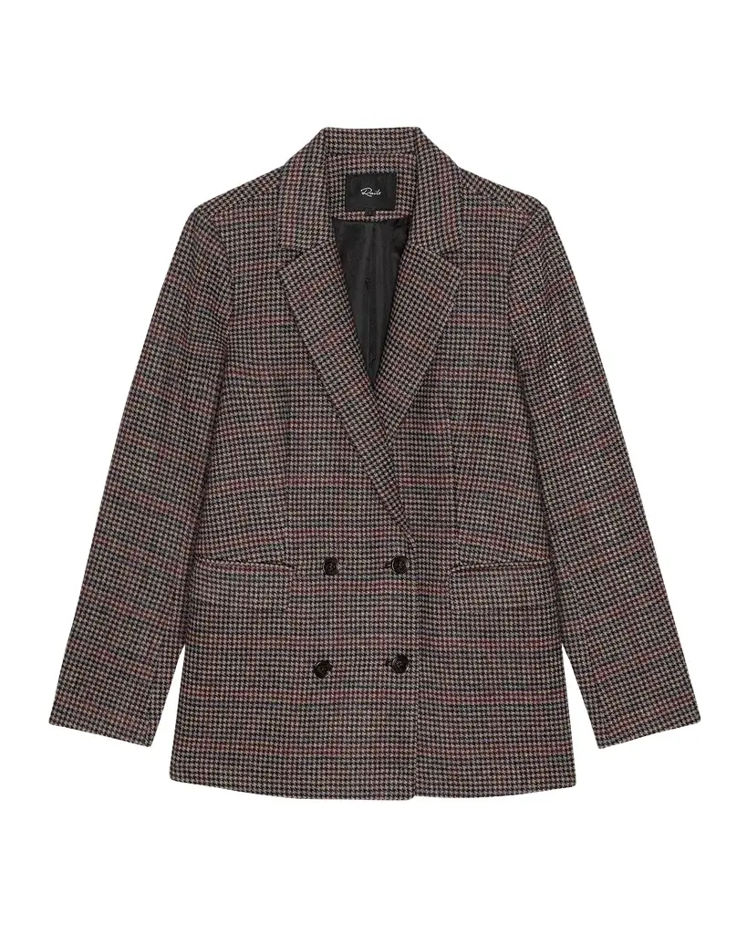 RAILS Jac Houndstooth Double-Breasted Blazer