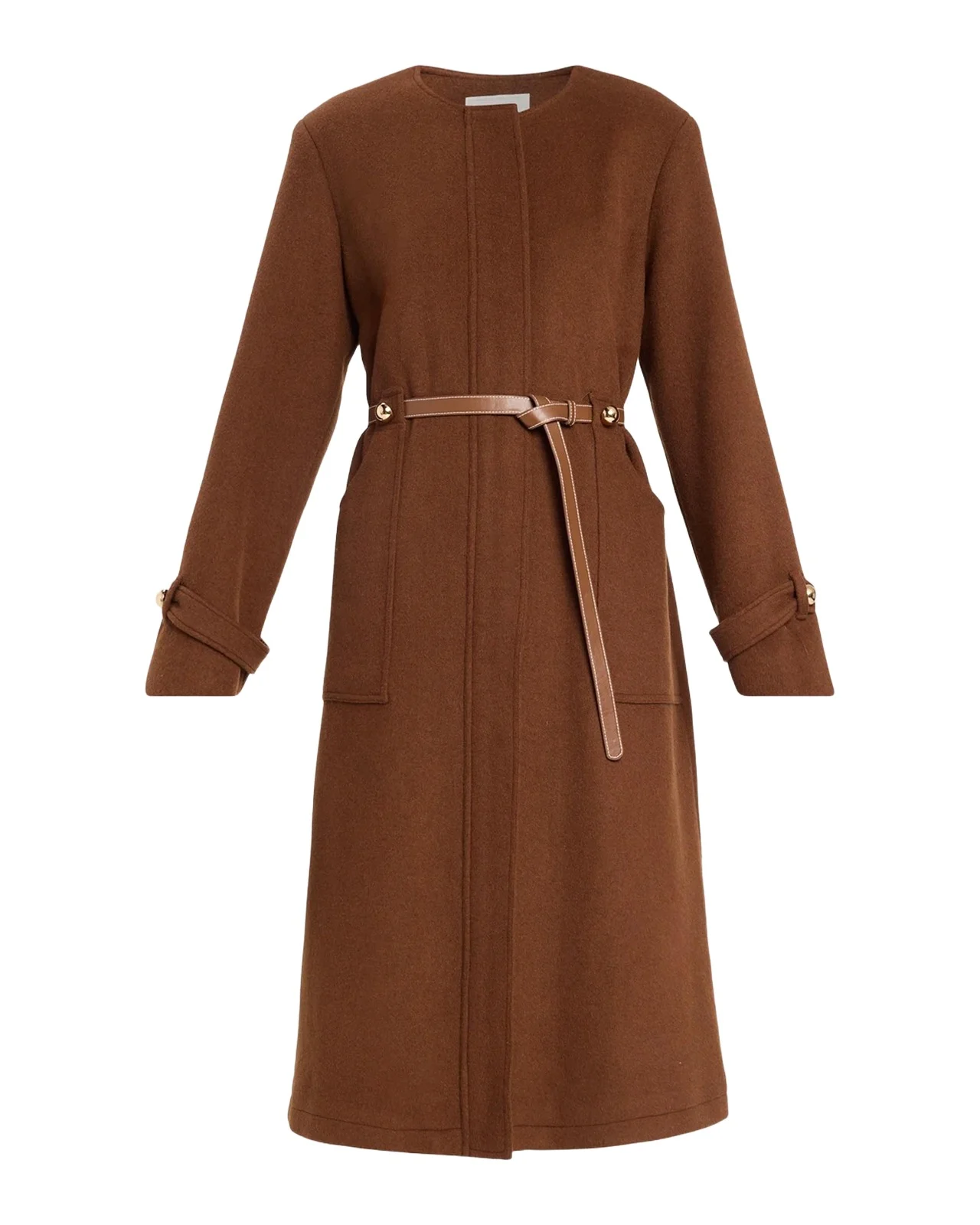 Orly Belted Wool-Blend Coat Orly Belted Wool-Blend Coat