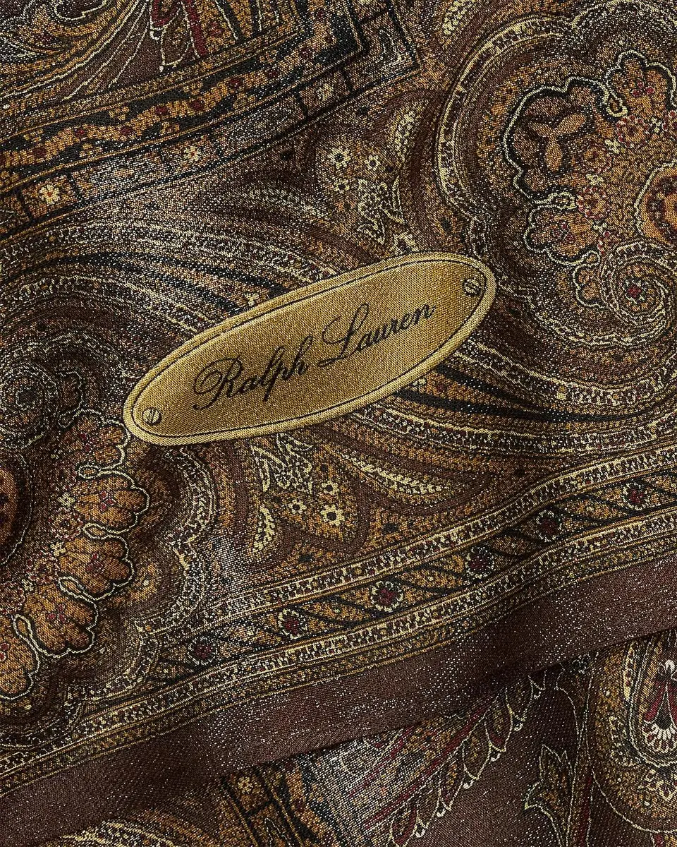 Ralph Lauren Collection Paisley-Print Silk Square Scarf | Thumbnail 4 Ralph Lauren Collection Paisley-Print Silk Square Scarf | Thumbnail 4