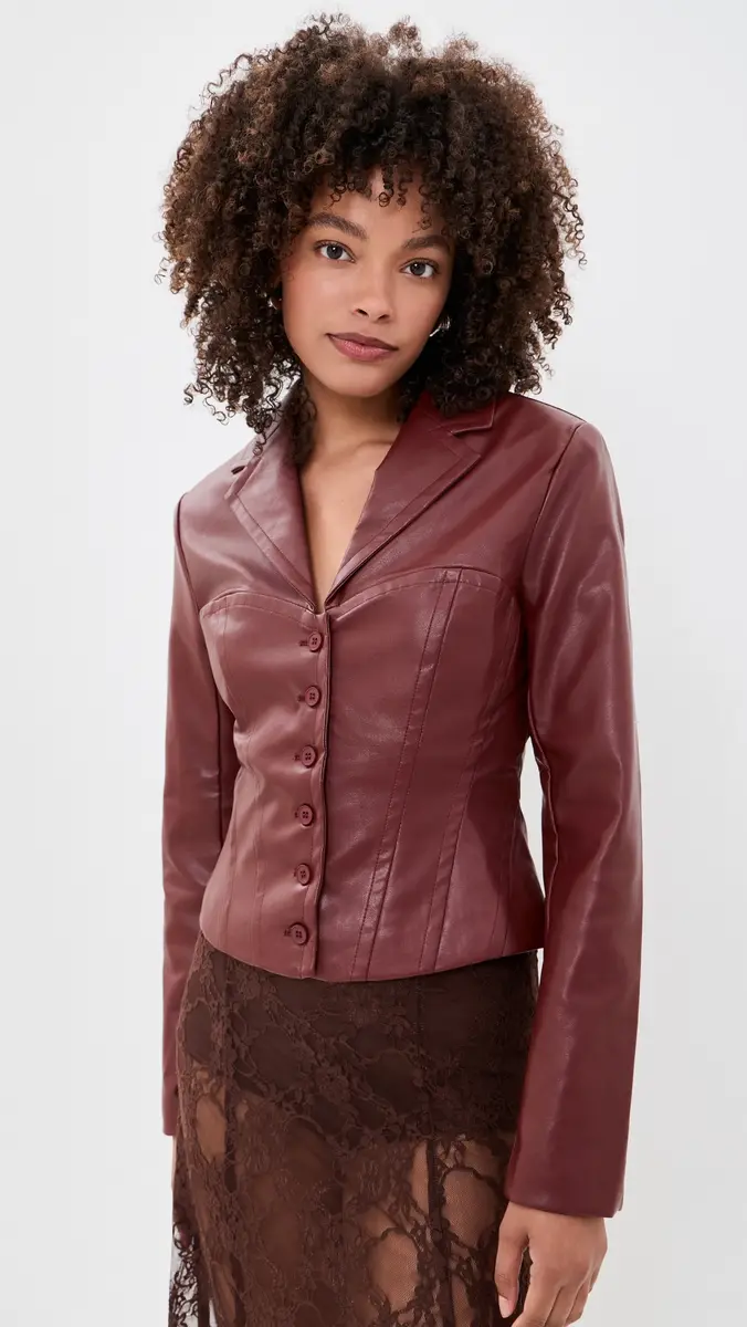 LIONESS Merci Faux Leather Jacket | Thumbnail 2 LIONESS Merci Faux Leather Jacket | Thumbnail 2