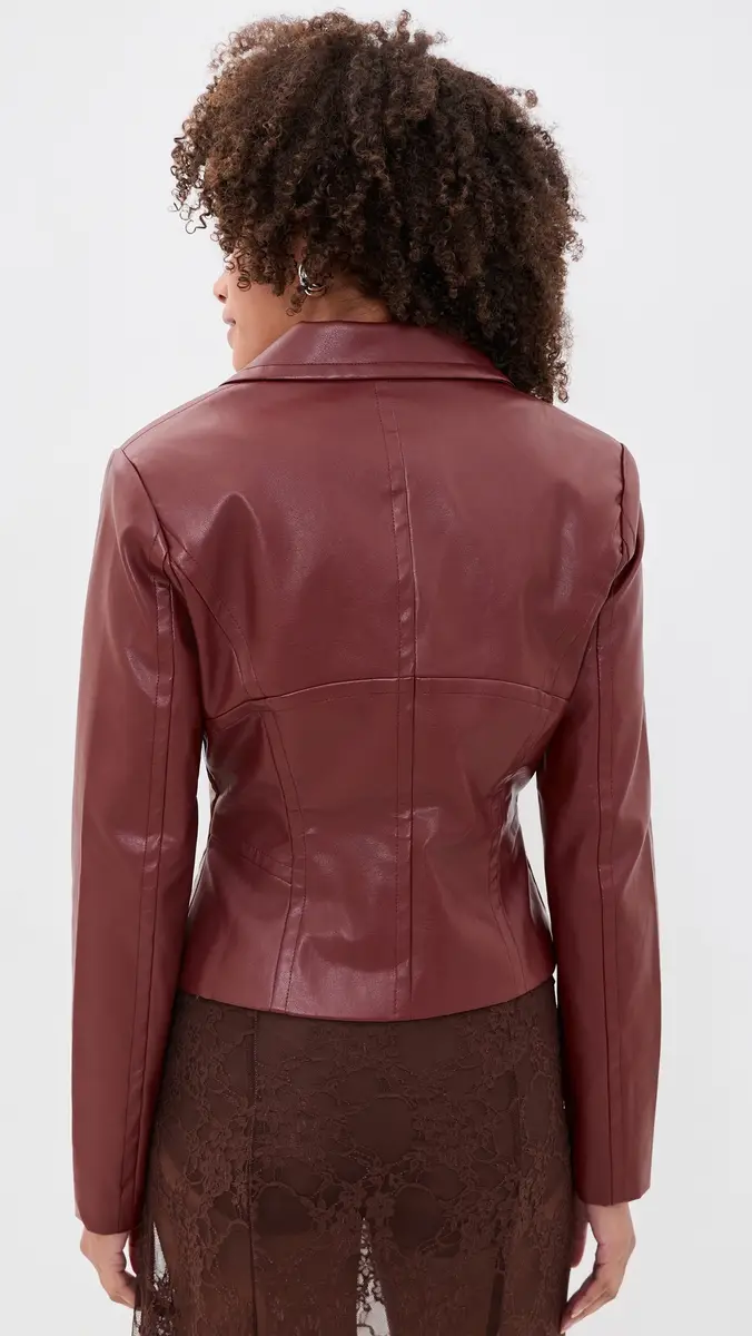LIONESS Merci Faux Leather Jacket | Thumbnail 3 LIONESS Merci Faux Leather Jacket | Thumbnail 3