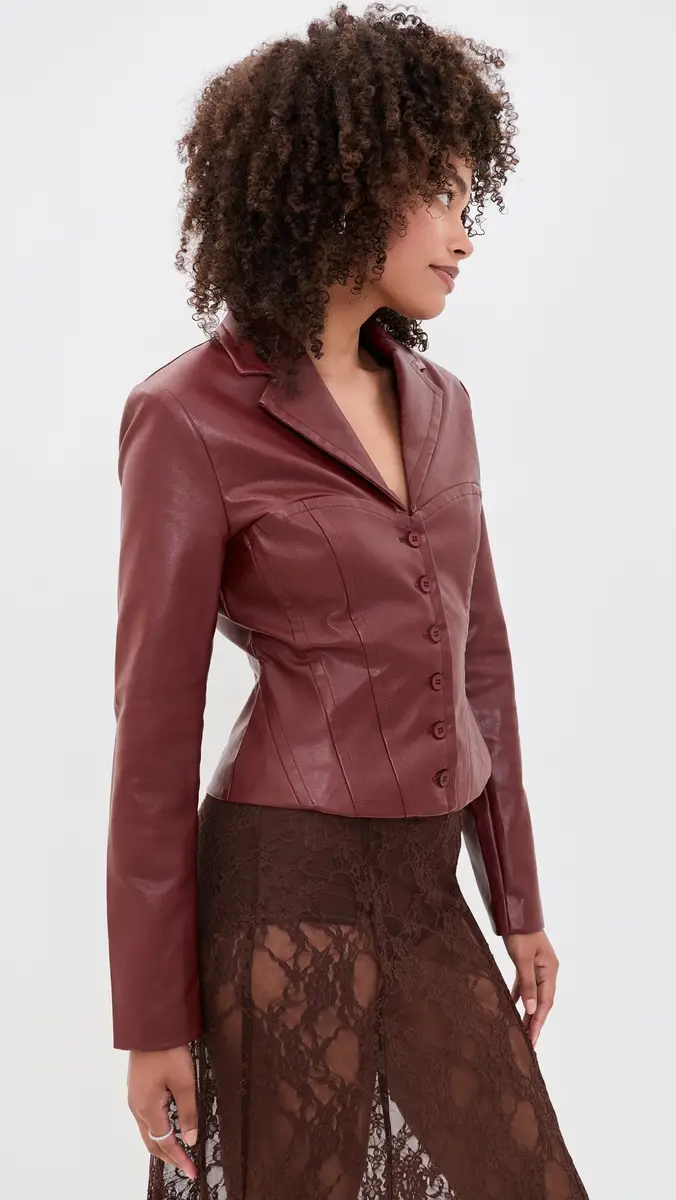 LIONESS Merci Faux Leather Jacket | Thumbnail 4 LIONESS Merci Faux Leather Jacket | Thumbnail 4