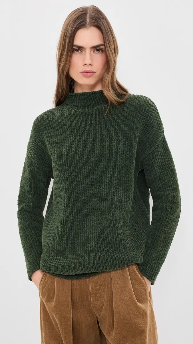 R13 Mock Neck Elongated Sweater | Thumbnail 2 R13 Mock Neck Elongated Sweater | Thumbnail 2