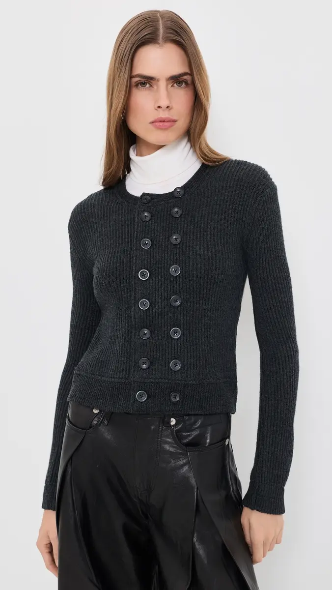 R13 Double Breasted Wool Cardigan | Thumbnail 2