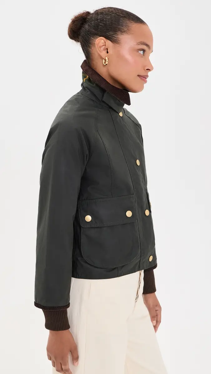 Barbour Cropped Beadnell Wax Jacket | Thumbnail 4 Barbour Cropped Beadnell Wax Jacket | Thumbnail 4