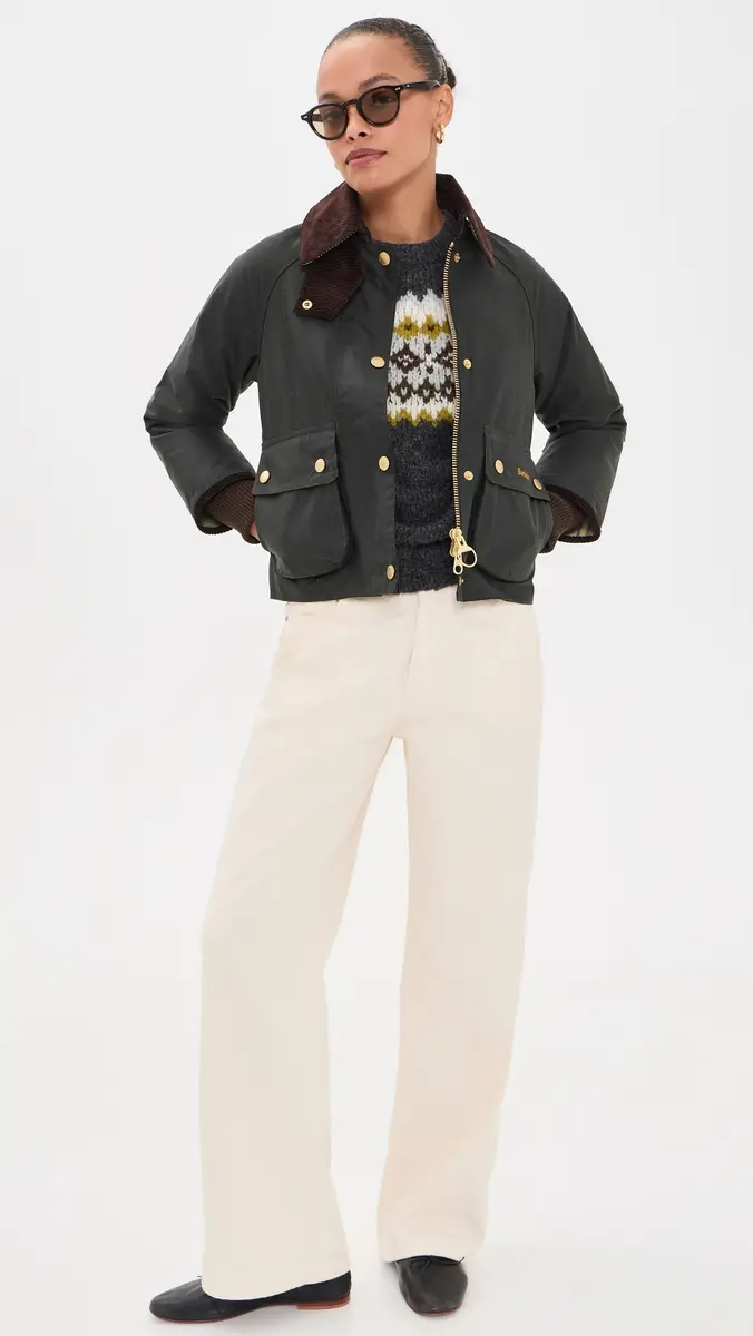 Barbour Cropped Beadnell Wax Jacket | Thumbnail 5 Barbour Cropped Beadnell Wax Jacket | Thumbnail 5