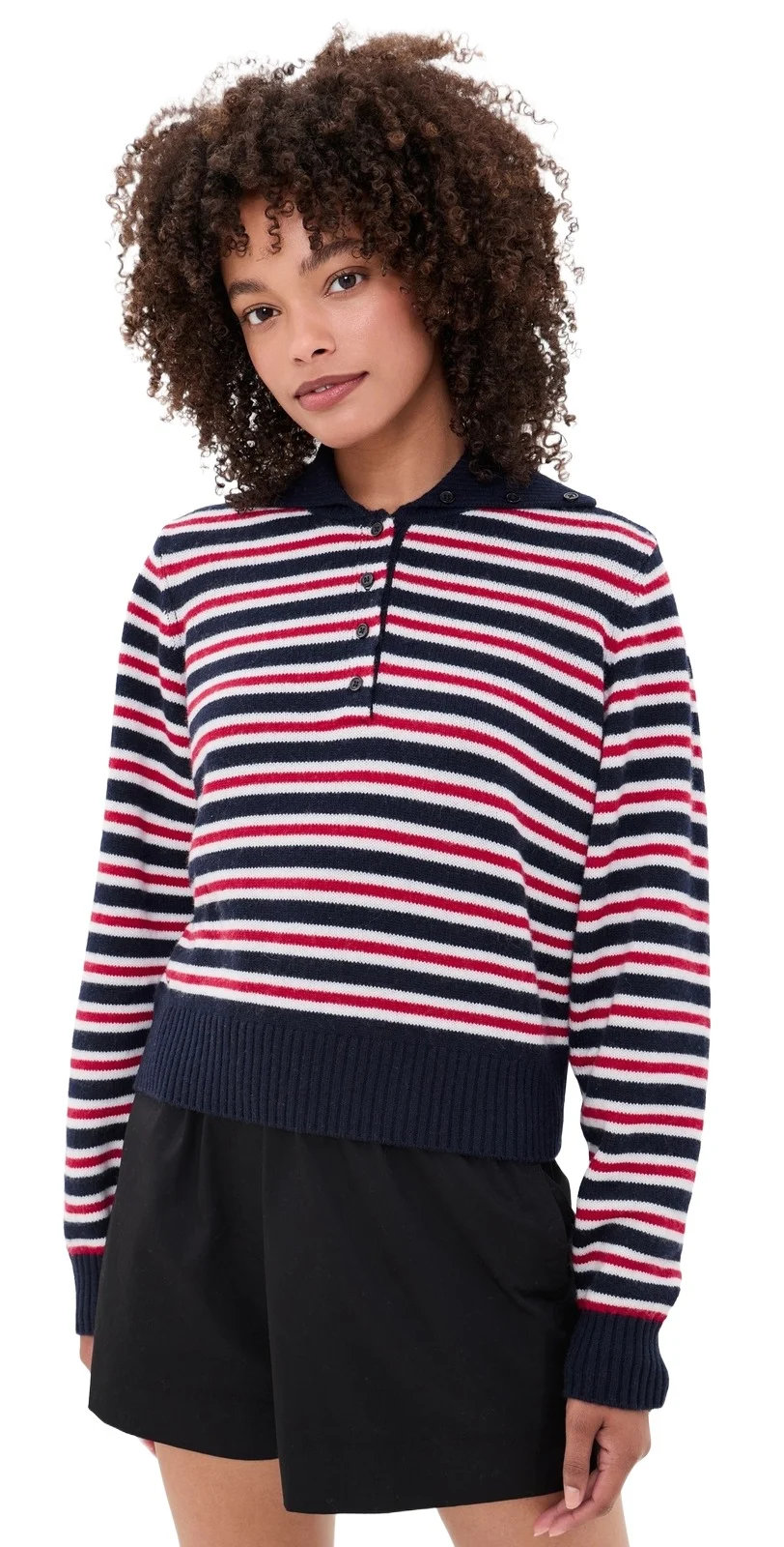 Wide Collar Polo Sweater Wide Collar Polo Sweater