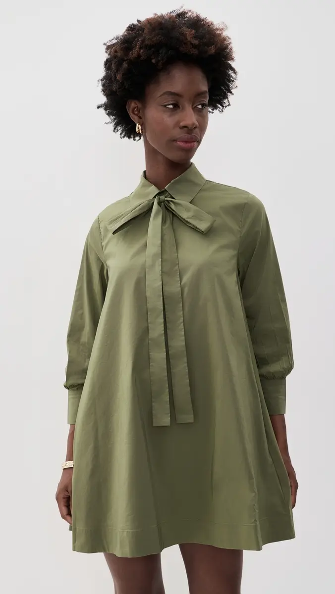 English Factory Bow Shirt Dress | Thumbnail 2 English Factory Bow Shirt Dress | Thumbnail 2