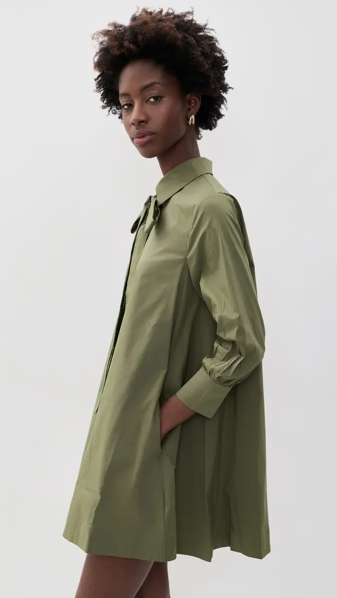 English Factory Bow Shirt Dress | Thumbnail 4 English Factory Bow Shirt Dress | Thumbnail 4