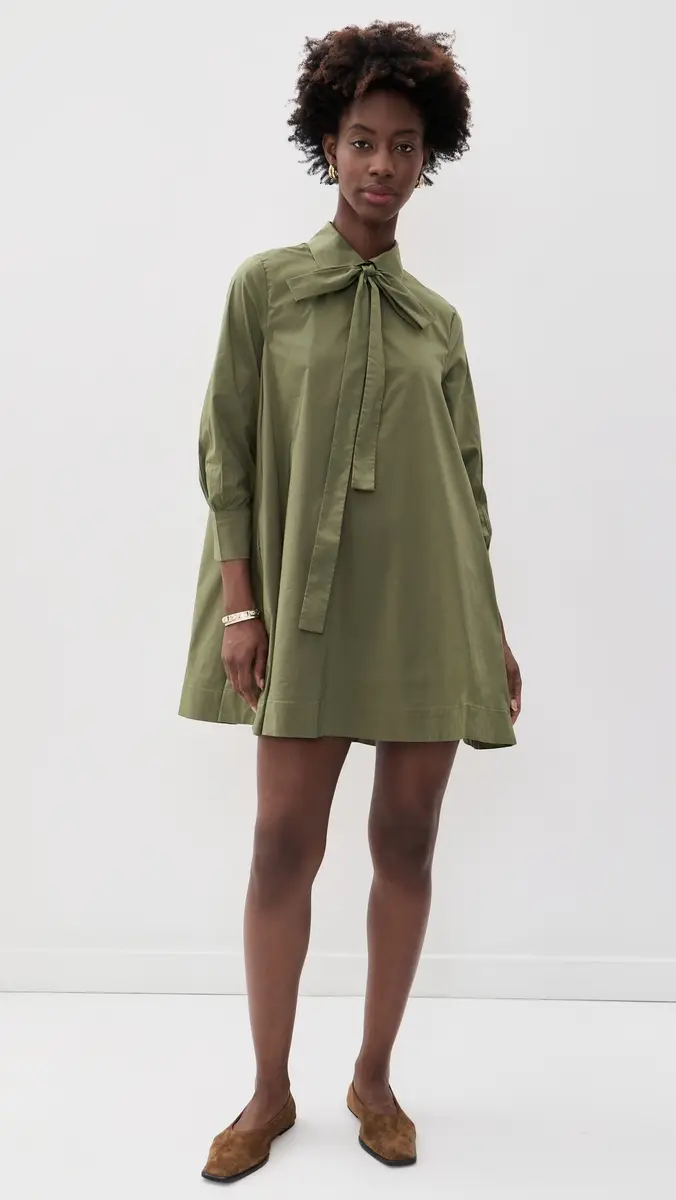 English Factory Bow Shirt Dress | Thumbnail 5 English Factory Bow Shirt Dress | Thumbnail 5