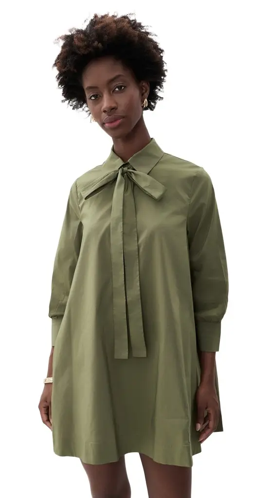 English Factory Bow Shirt Dress