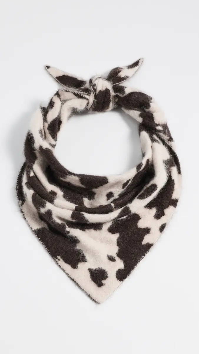 Guest In Residence Grizzly Cowhide Cashmere Wild Rag | Thumbnail 5