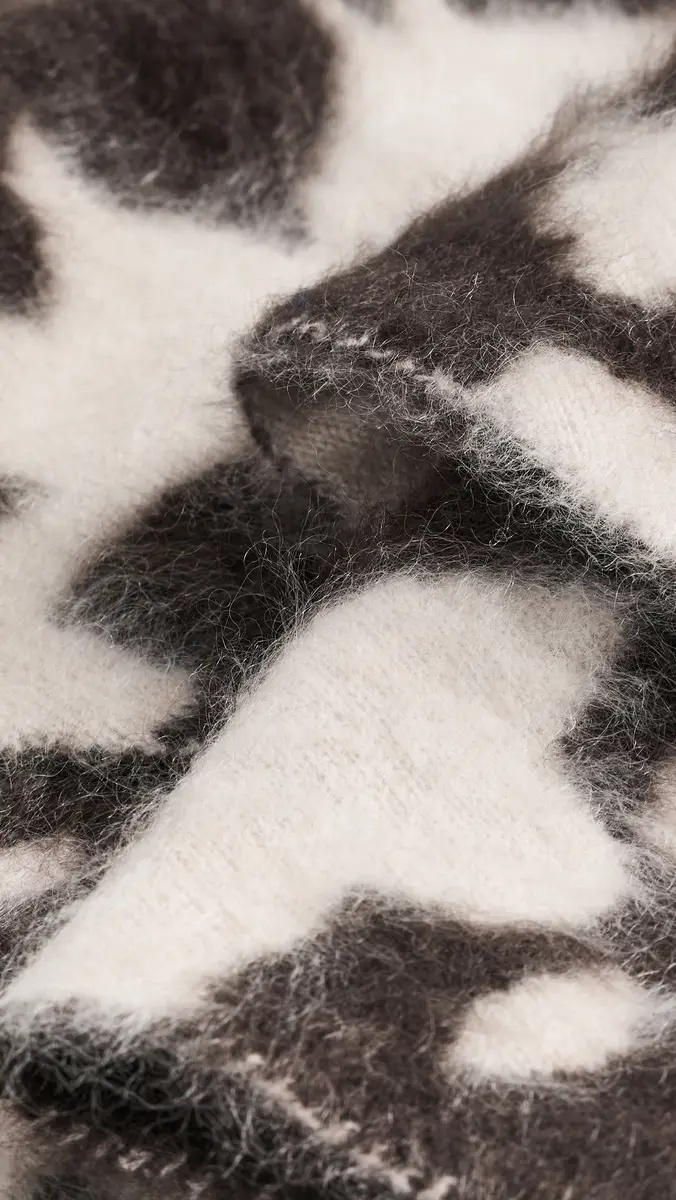 Guest In Residence Grizzly Cowhide Cashmere Wild Rag | Thumbnail 6