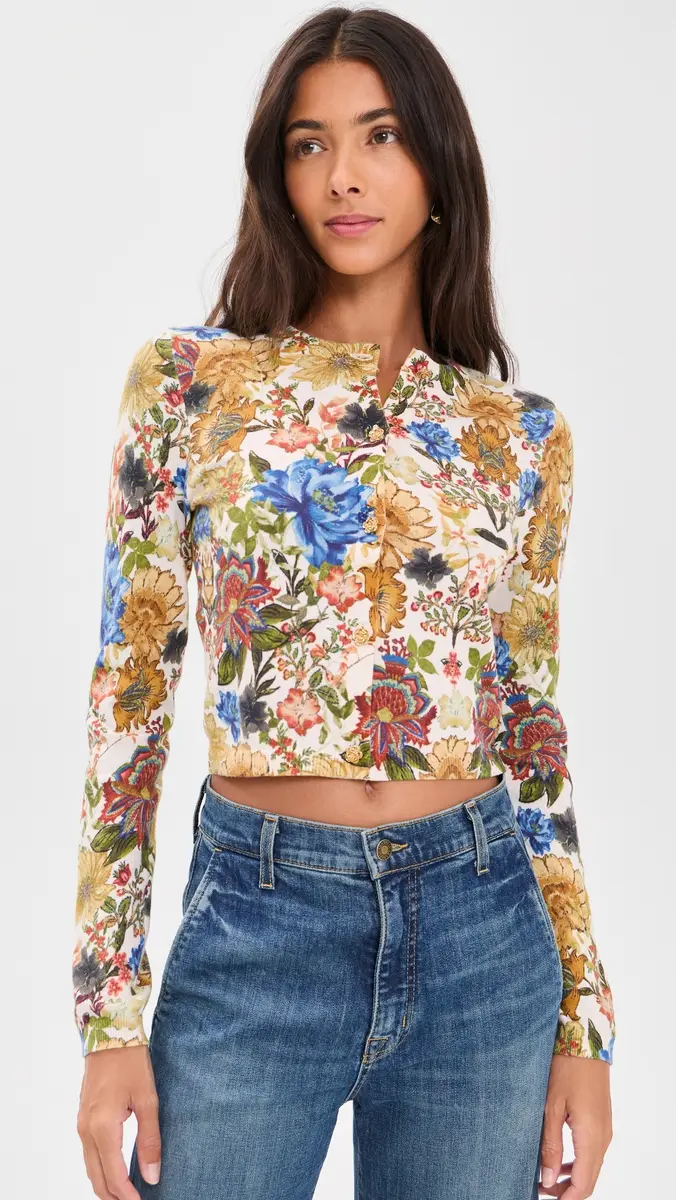 Alice + Olivia Carson Printed Cardigan | Thumbnail 2