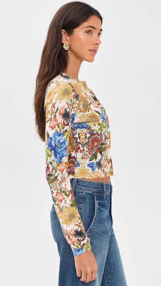Alice + Olivia Carson Printed Cardigan | Thumbnail 4