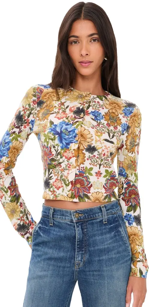 Alice + Olivia Carson Printed Cardigan