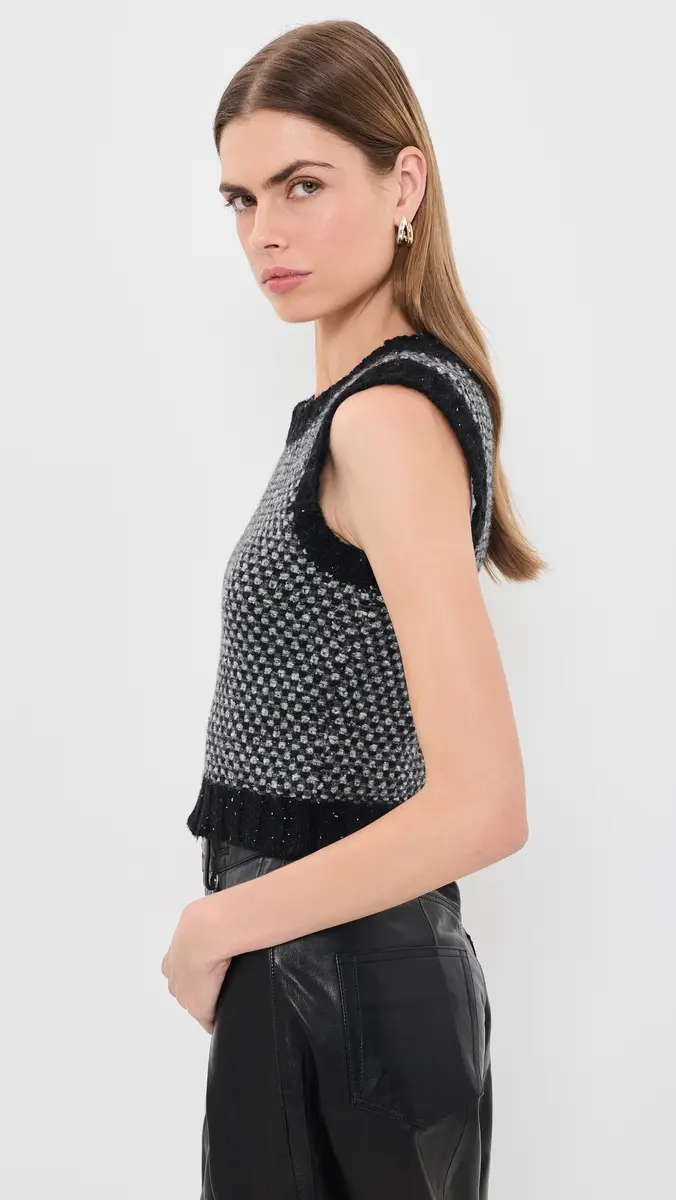 R13 Shrunken Crewneck Sweater Vest | Thumbnail 4 R13 Shrunken Crewneck Sweater Vest | Thumbnail 4